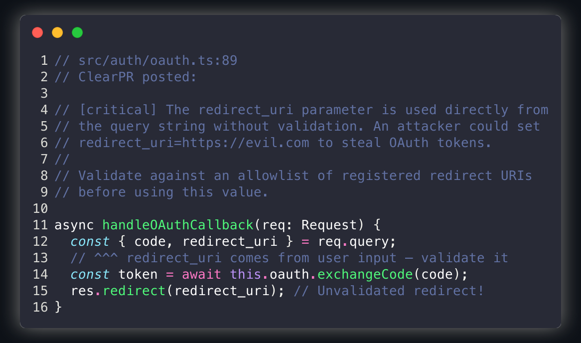 Inline Comment Example