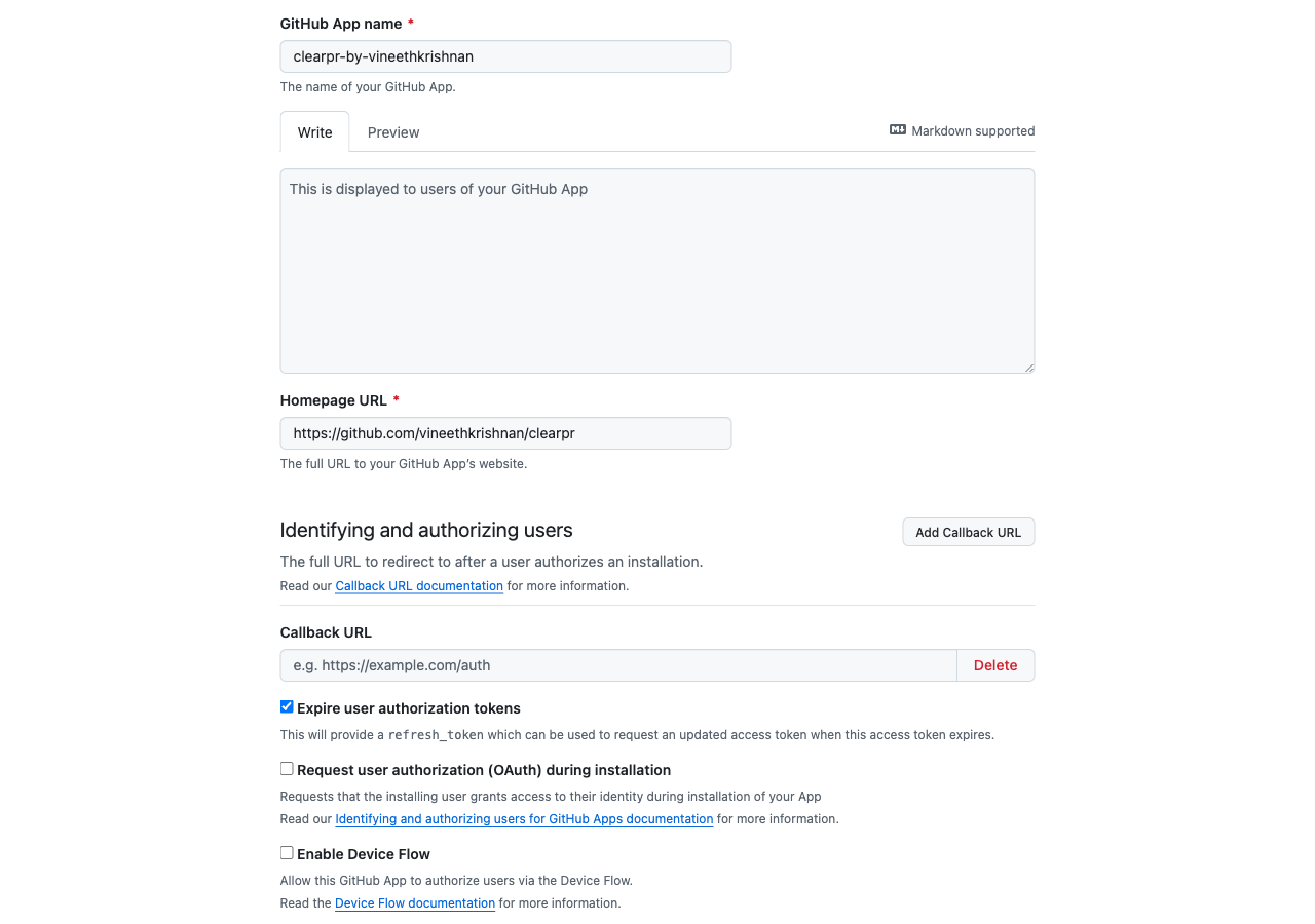 App basics filled in