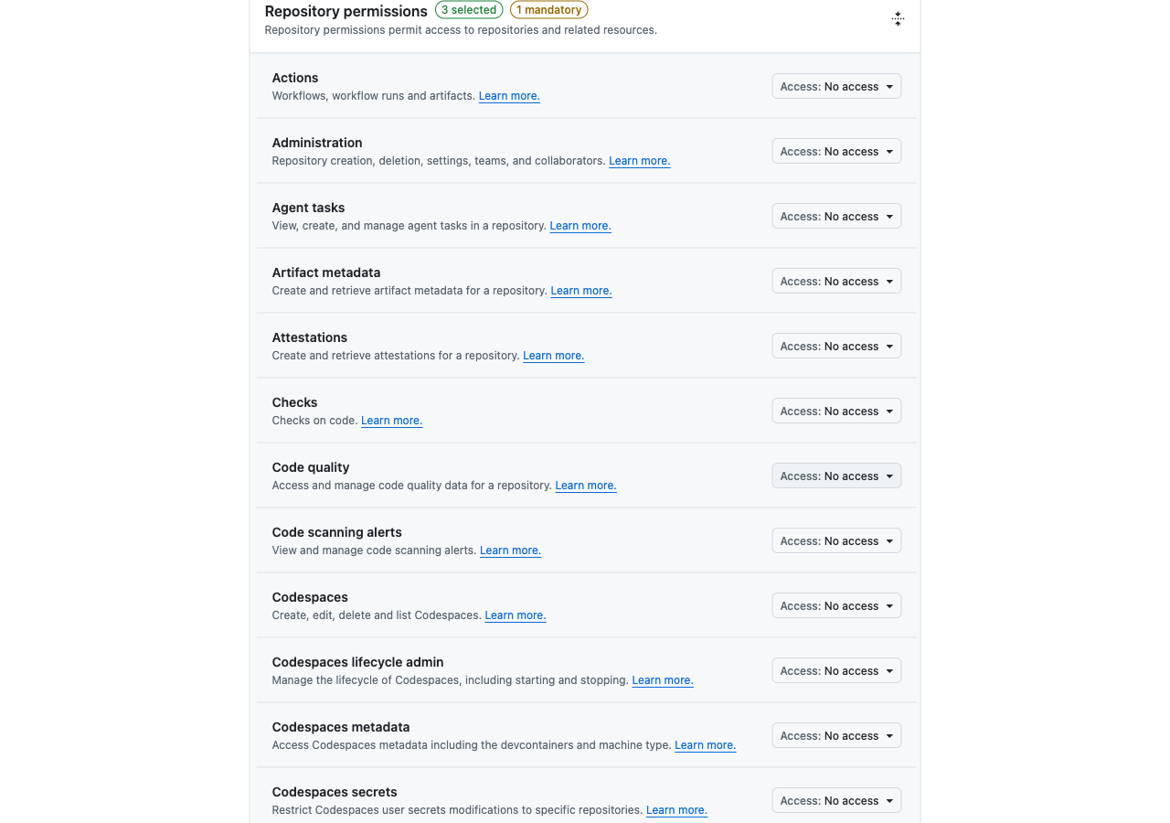 Repository permissions